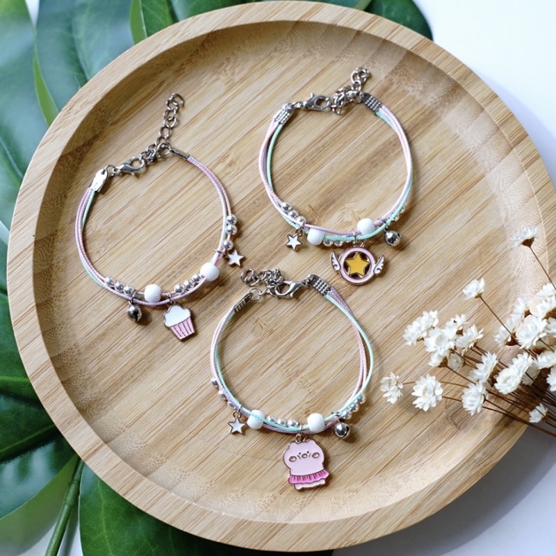 Gelang Anak Perempuan Korea Lucu Cantik Dengan Charm Tali A014