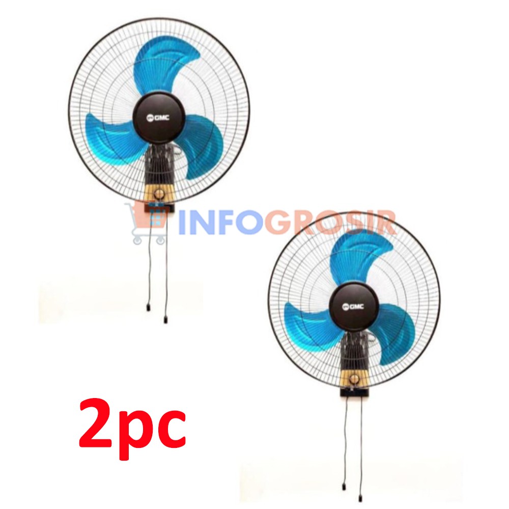 Kipas Angin Dinding Besi GMC 518 Wall Fan 18 inch (isi 2pcs) Tembok Metal SNI Garansi Resmi