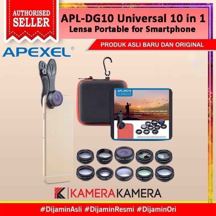 Apexel APL-DG10 Universal 10 in 1 Lensa Portable for Smartphone