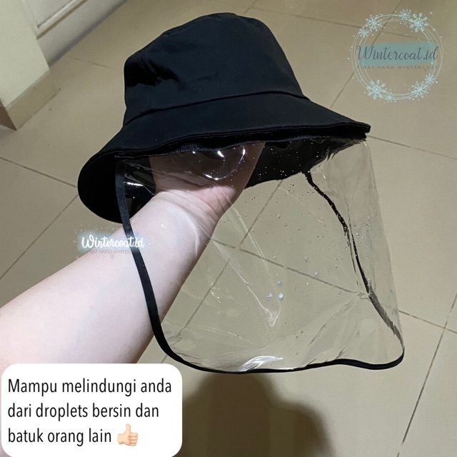 Topi Anti Corona Ready Indonesia anti droplets melindungi virus covid 19 bucket hat