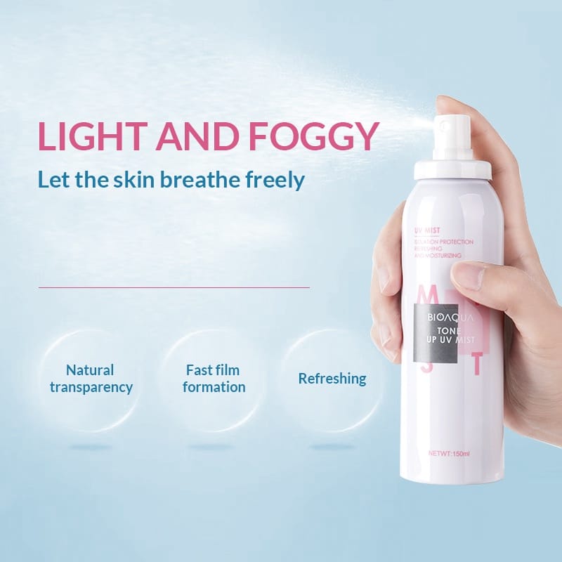 BIOAQUA TONE UP UV MIST 150ML SUNSCREEN SPRAY BRIGHTENING BODY