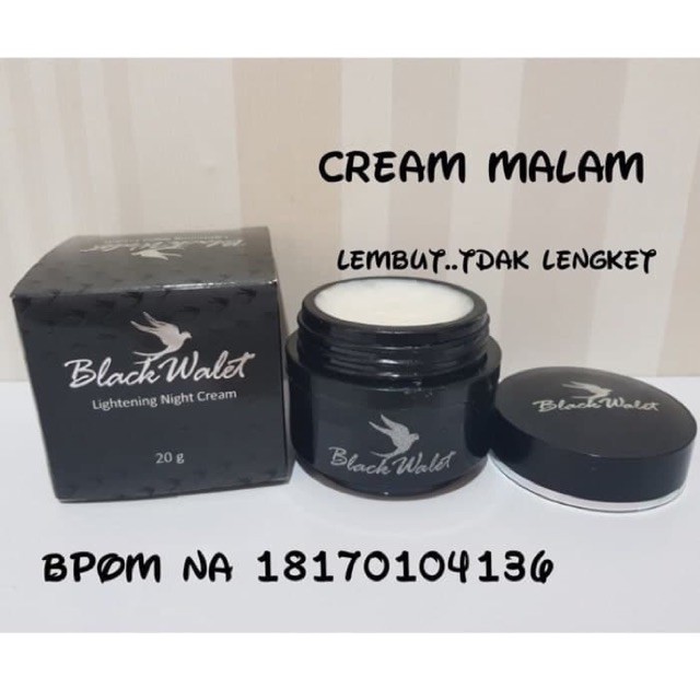 ✨ AKU MURAH ✨[DAY&amp;NIHT CREAM] Paket Cream Siang dan Cream Malam Black Walet