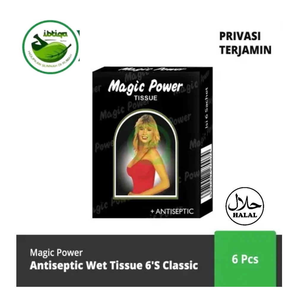 Magic Power Antiseptic Wet Tisu 6s Classic / Tisu Basah 100% Original
