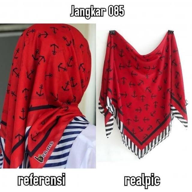 Fashion hijab motif jangkar