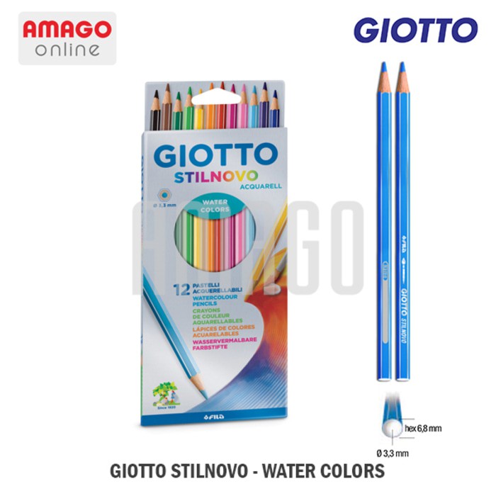 GIOTTO STILNOVO ACQUARELL - CARDBOARD - 12 COLORS - 255700