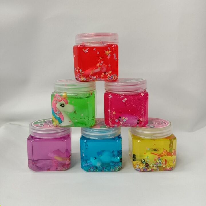 Slime Little ponny per pcs lucu mainan anak slime polos warna warni cerah bagus bening transparan ga