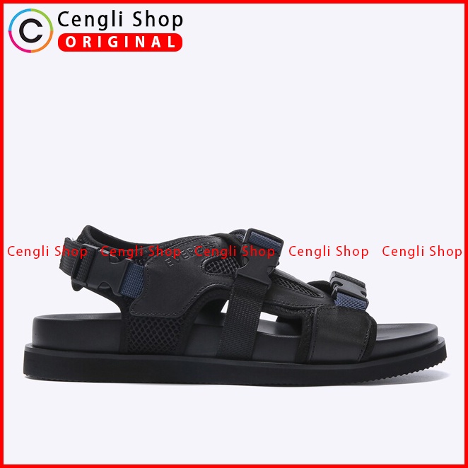 SANDAL KULIT EVERBEST PRIA ORIGINAL SLINGBACK CASUAL ASLI HITAM EM35