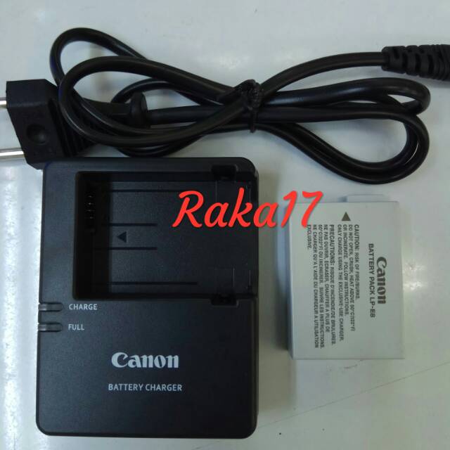 CHARGER CAMERA CANON EOS 550D + BATERAI CANON LP E8
