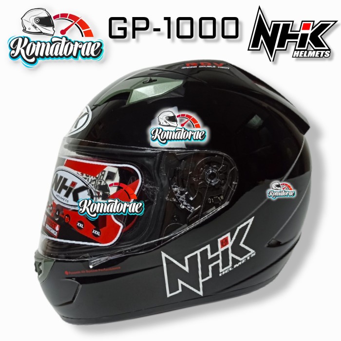 HELM NHK GP 1000 BLACK DOUBLE VISOR FULL FACE GP1000