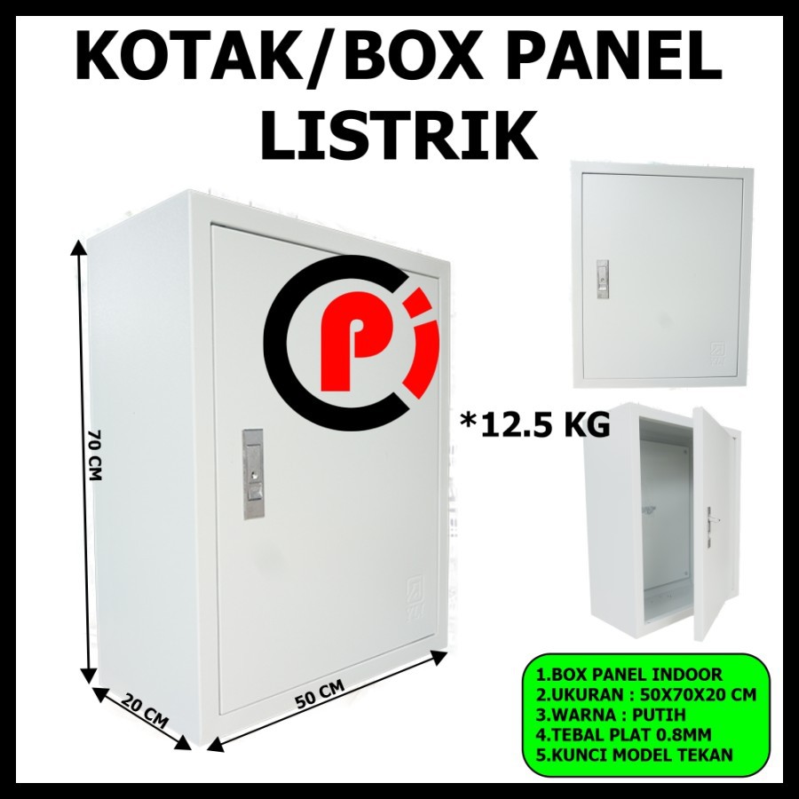 Box Kotak Panel Listrik Indoor Ukuran 70x50x20 cm Bahan Plat Tebal