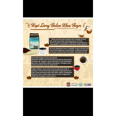 

Kopi liong khas Bogor plus gula satu pack per sachet 28gr isi 20