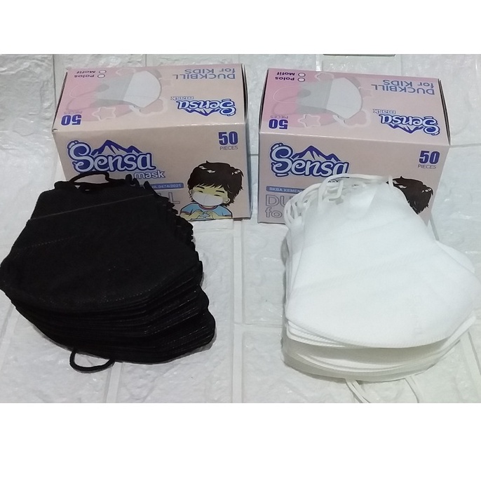 MASKER DUCKBILL SENSA ANAK ADA EMBOS ISI 50PCS