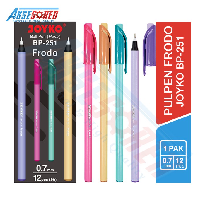 

Pulpen Frodo Joyko [BP-251/12 pcs] / Ball Pen Pena [0.7 mm/1 Pack] Deep
