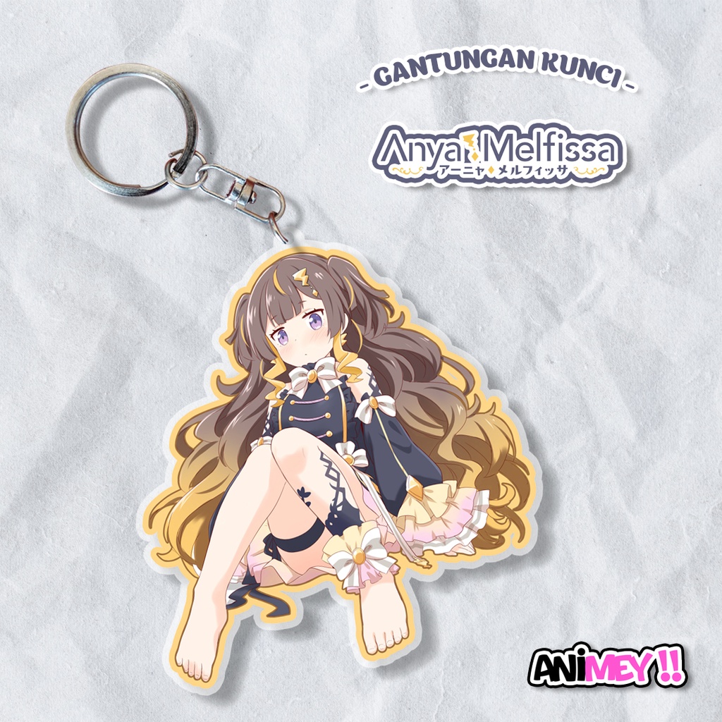 Gantungan Kunci Anya Melfissa Hololive Vtuber Anime Ganci Acrylic Keychain