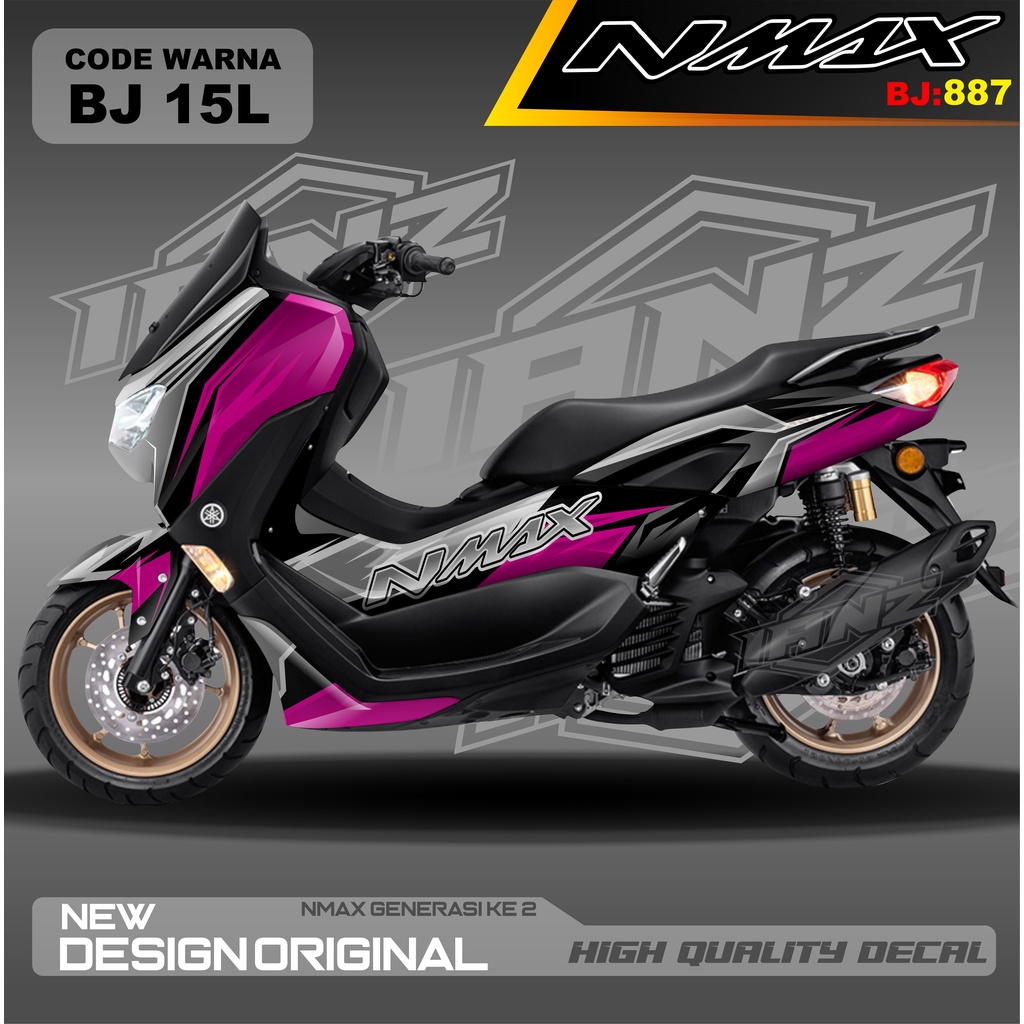 DECAL STICKER NMAX FULL BLOK BODY MOTOR / DECAL FULL BODY NMAX / DECAL STIKER FULL BODY NMAX / STIKER DECAL NMAX TERBARU