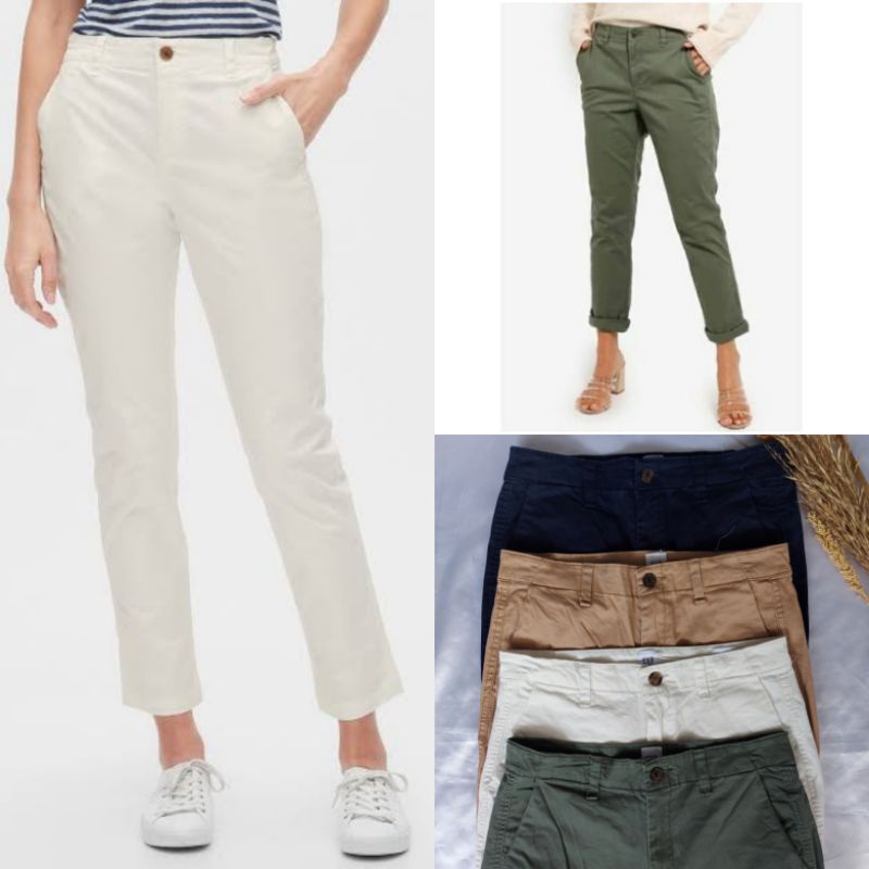 GAP GIRLFRIEND KHAKI WOMEN PANTS.