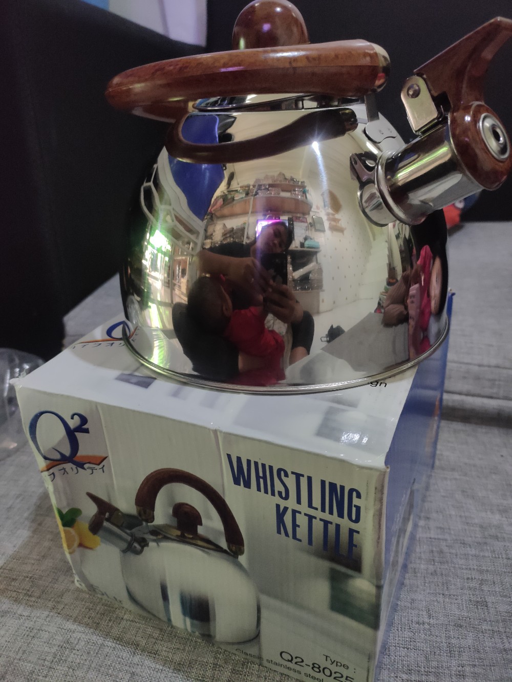 Teko Siul - Ceret Bunyi - Whistling Kettle Stainless Steel 2.5 Liter Q2 8025