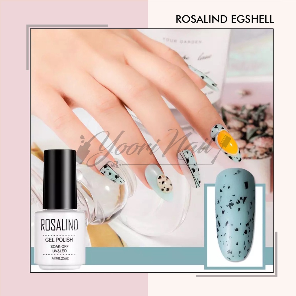 Rosalind eggshell kutek uv gel 7ml cangkang telur puyuh rosalind uv gel polish eggshell