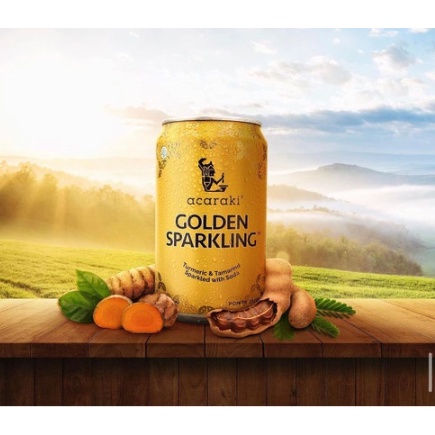 

Acaraki Golden Sparkling 320ml - Kunyit Asam with Soda