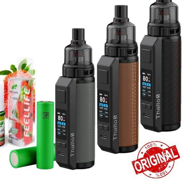 New elektronik tinta SALEVapee Vapoor SMOKEE THALO S KIT 80W Free Baterai+L 10ml mesin uap|SQ8