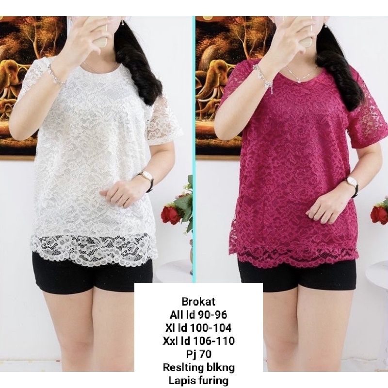 Atasan blouse  brokat brukat best seller