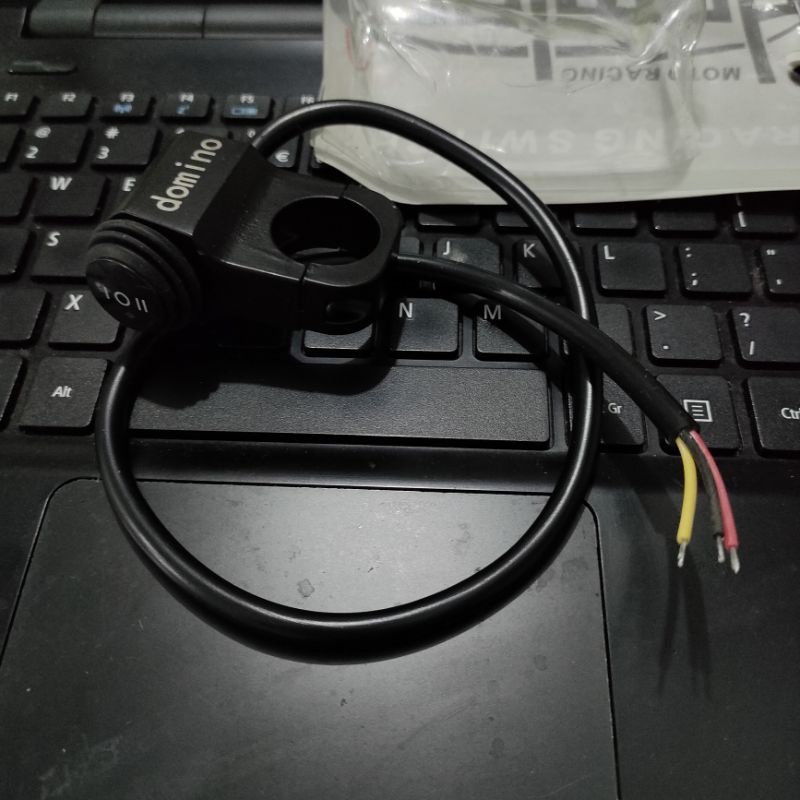 Saklar lampu on off besi di stang domino