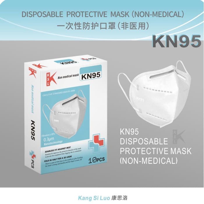 Masker KN95 KSL  ISI 10PC / Masker KN 95 5PLY / Masker N 95 Disposable Mask Masker N95 KSL ISI 10PC