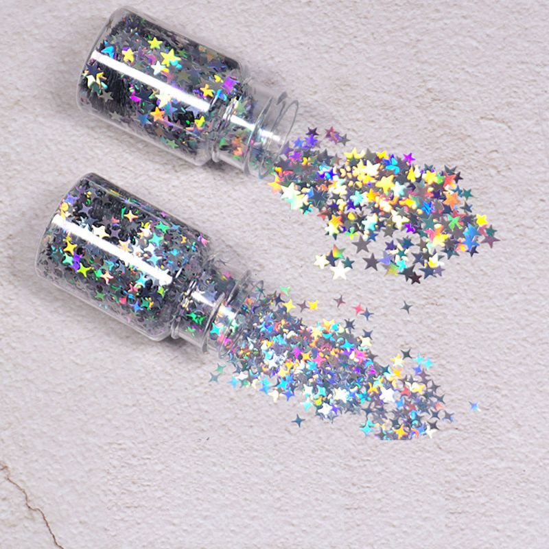 Siy Serpihan Payet Glitter Bentuk Bintang Bahan Resin Untuk Nail Art