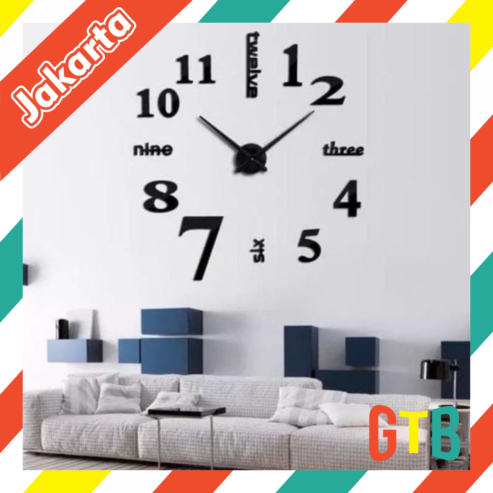 ❤️GTB❤️ Jam Dinding Jumbo DIY Unik Untuk Ruang Tamu/Kamar R553