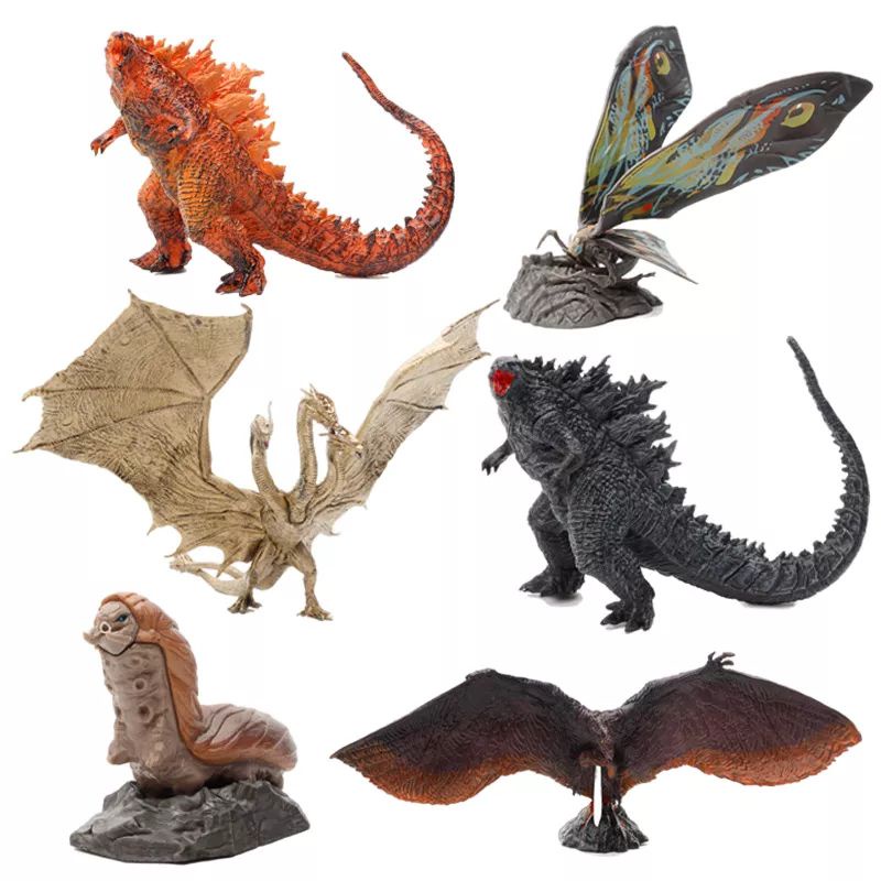 Figure Monster King Of Godzilla Ghidora Set 6 Mothra Rodan Miniatur Hiasann Topper Cake Godzilla