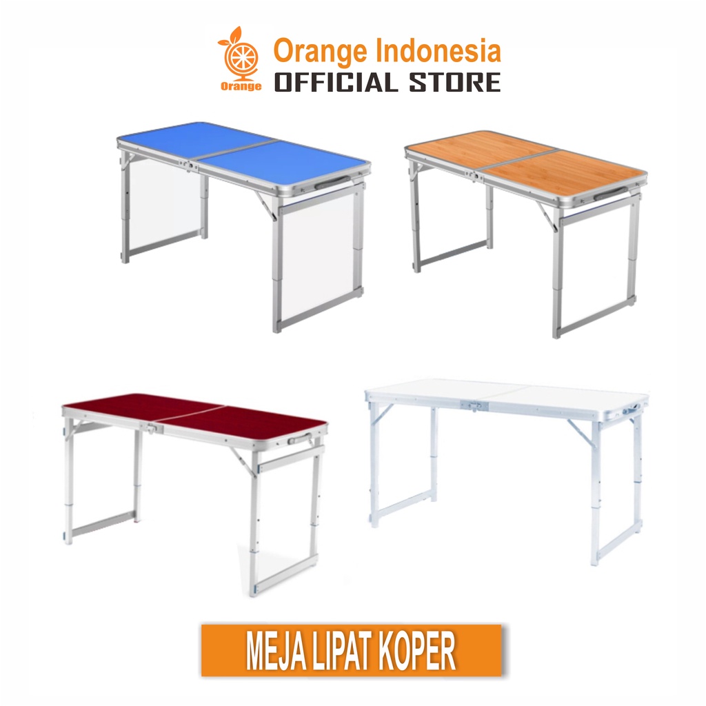 DISKON Meja Lipat Portable - Meja Kerja Lipat Serbaguna Meja Portable Uk 120cm x 60cm Model Kaki Petak Dan Kaki Bulat Goshop88