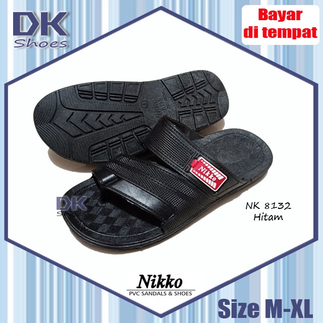 Nikko 8132 38-43 M-XL Sandal Pria Karet Sehari-hari / Sandal Santai / Sandal Bapak