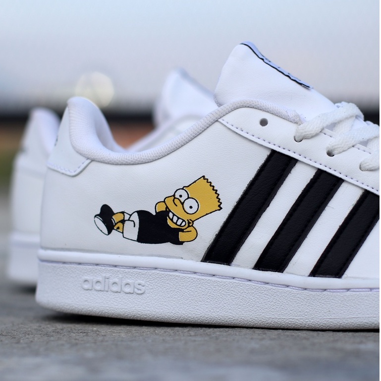 SHOES COUPLE ADIDAS ADVANTAGE THE SIMPSONS EL BARTO