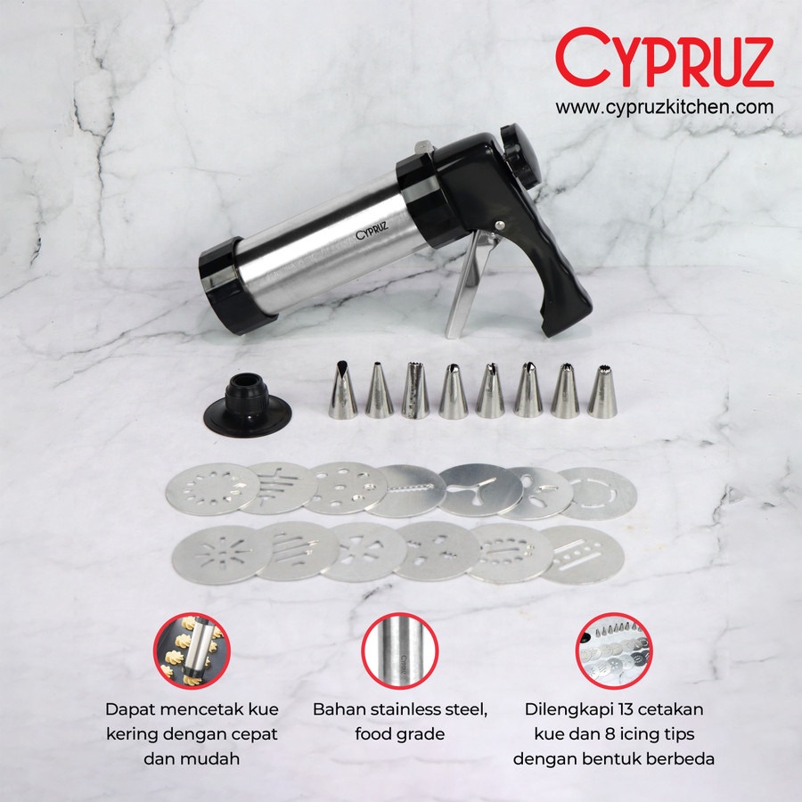 Cypruz Biscuit Maker / Cetakan Kue 21 Bentuk AK-1110