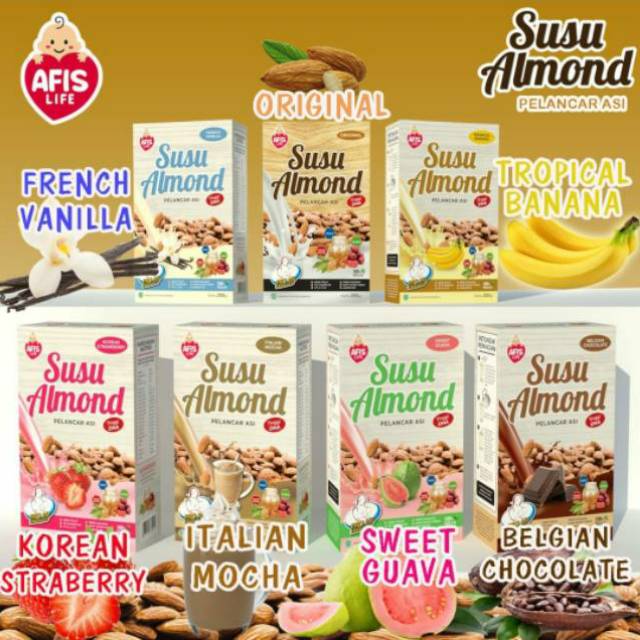 AFIS Susu Almond PELANCAR ASI BOOSTER 200 GRAM - JB