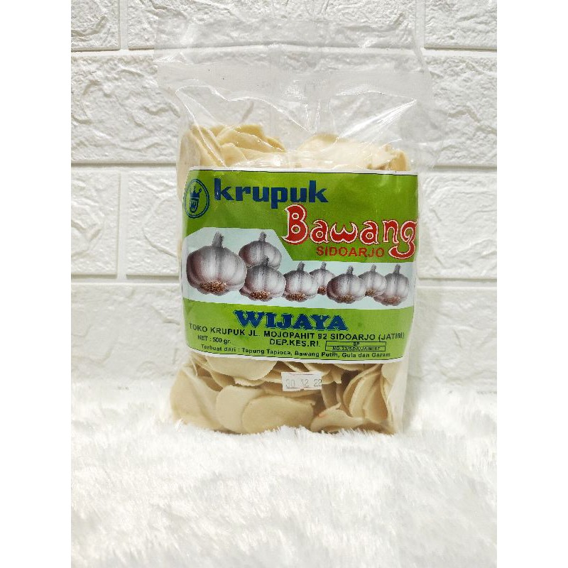 

Kerupuk / Krupuk Bawang Putih 2 Wijaya Sidoarjo 500gr