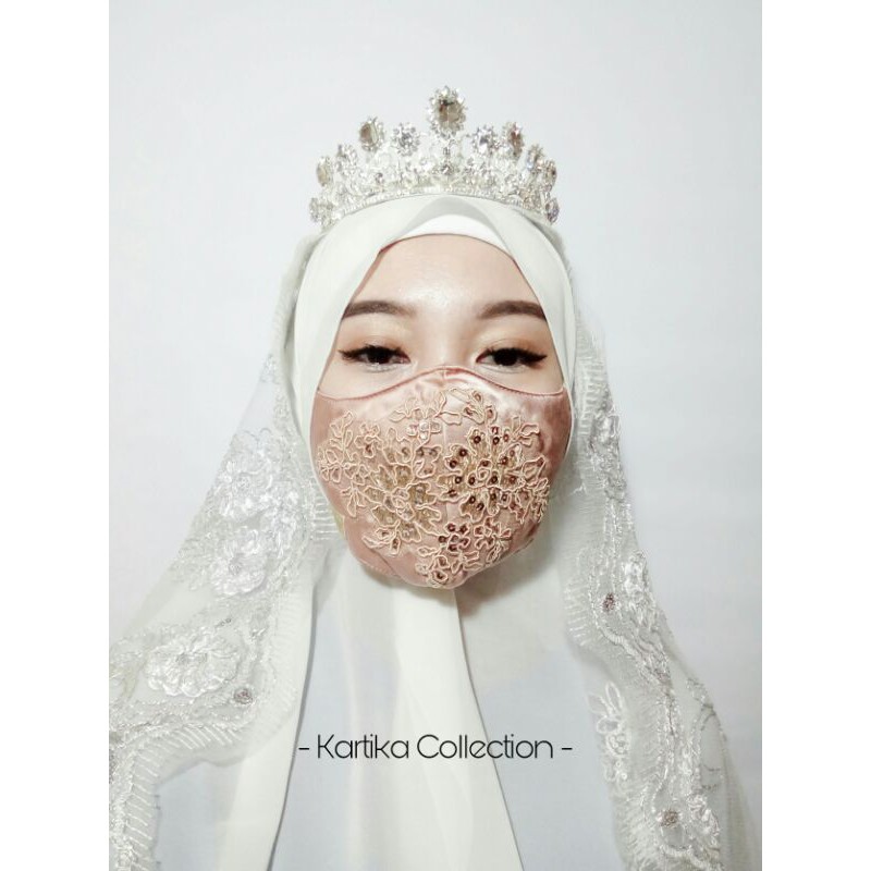 Masker Brokat Premium / Kain 3 Lapis