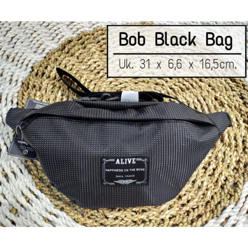 Tas Waistbag Cowok Bob Black Sophie Paris