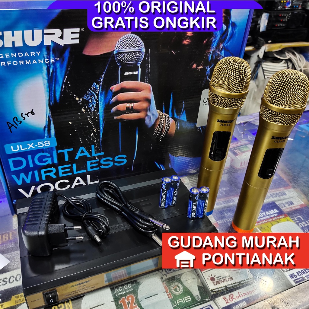 Mic wireless SHURE ULX 58 UHF microphone double wireless GOLD [best perform]