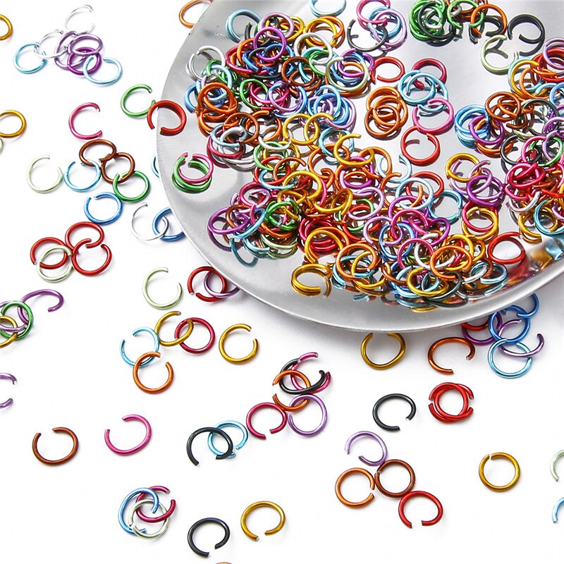 300pcs/bag 0.8x6 mm Colorful Open Jump Rings Split Jump Ring Connector For Diy Jewelry Making Findings Accessories Supplies