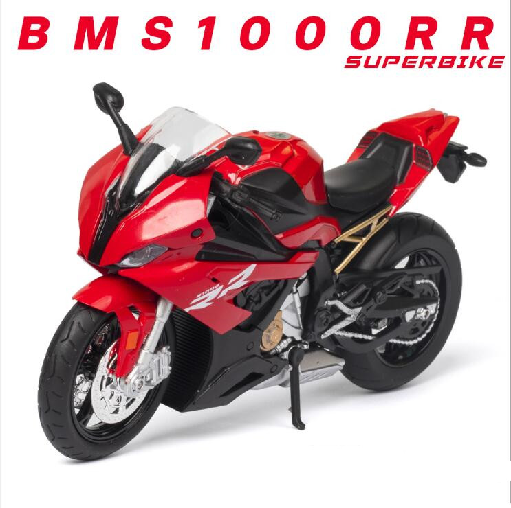 1:12 BMW S1000RR Sepeda Motor Dan Model Kendaraan Diecast Model Sepeda Motor Koleksi Mainan Sepeda Motor-red