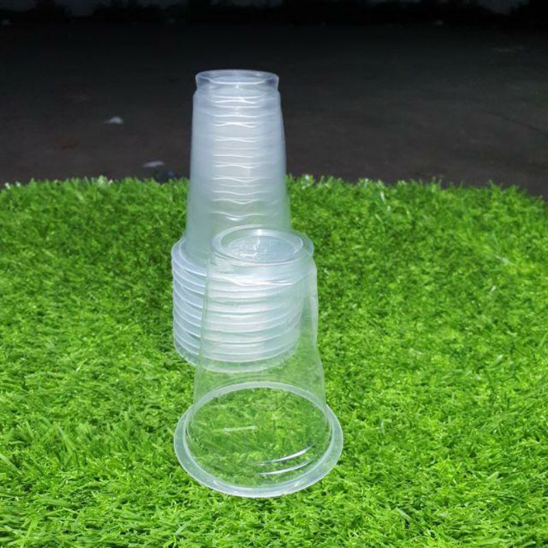 GELAS CUP KOPI/POP ICE PLASTIK ( 1 PAK ISI 50 PCS)