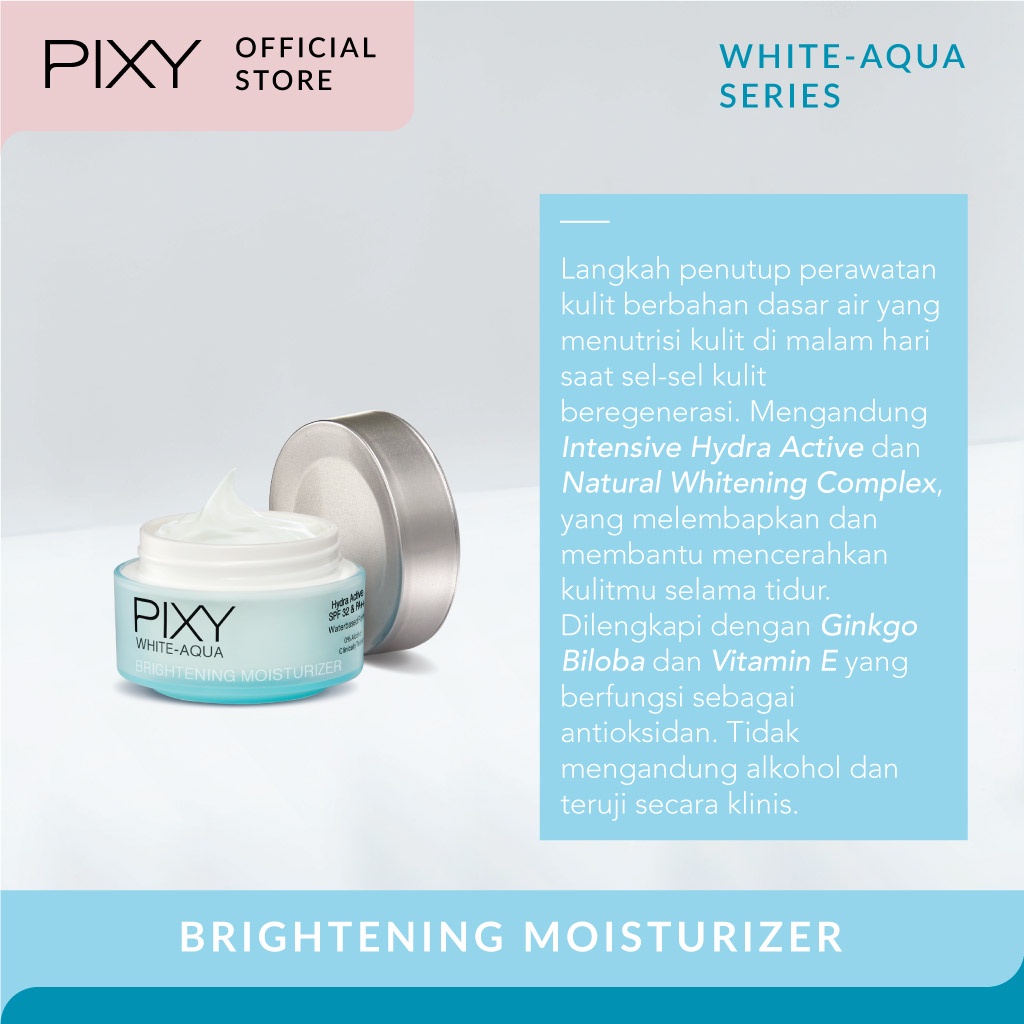 PIXY White Aqua Brightening Moisturizer - Day Cream 18g