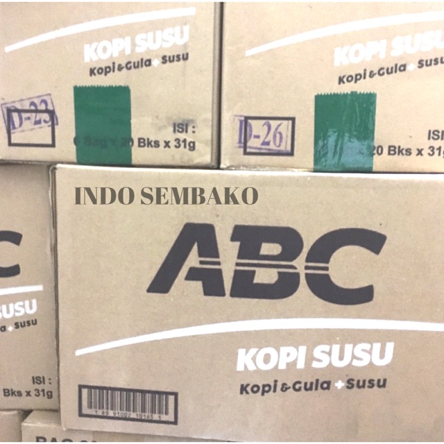 Kopi ABC Susu Dus / Kopi Susu ABC Karton / Kopi ABC sachet Renceng / Kopi ABC 6bag x 20bks x 31g