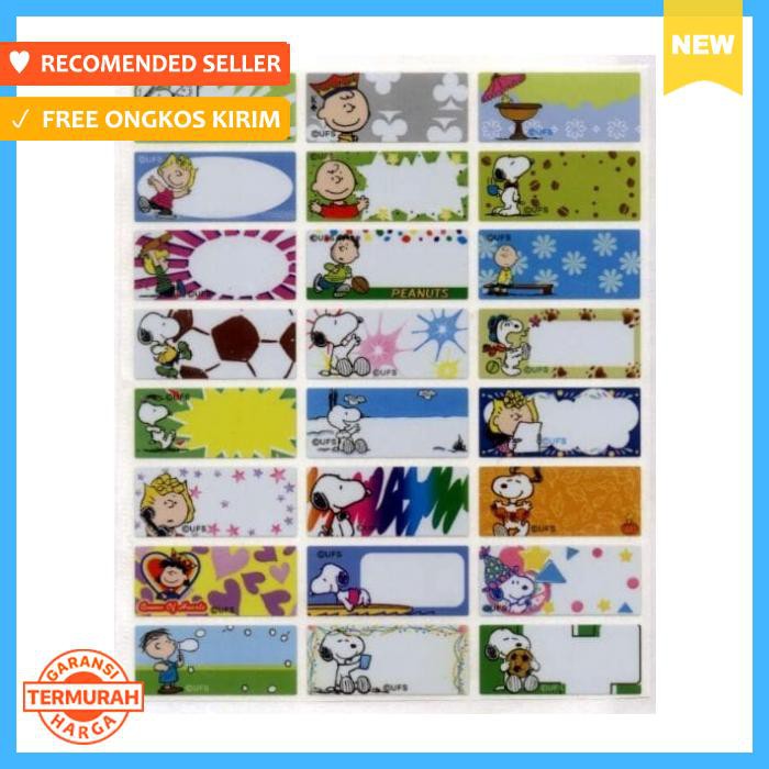 

Snoopy N2 Label Nama Waterproof Label Nama Ori Taiwan - Pengikat & Perekat - Stiker