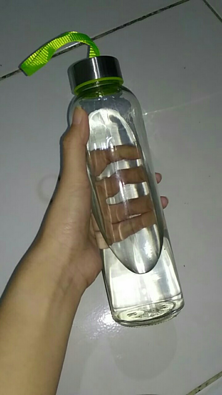 Botol Tumbler Minum Kaca Tali 525ml Serbaguna Juice Jus Water Kopi Wadah