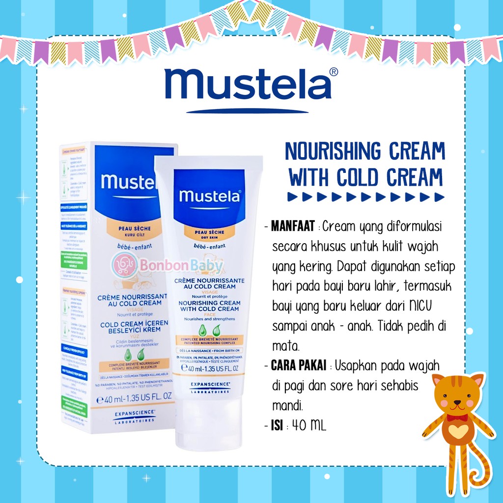 Facial Cream Mustela Nourishing Cream 40ml