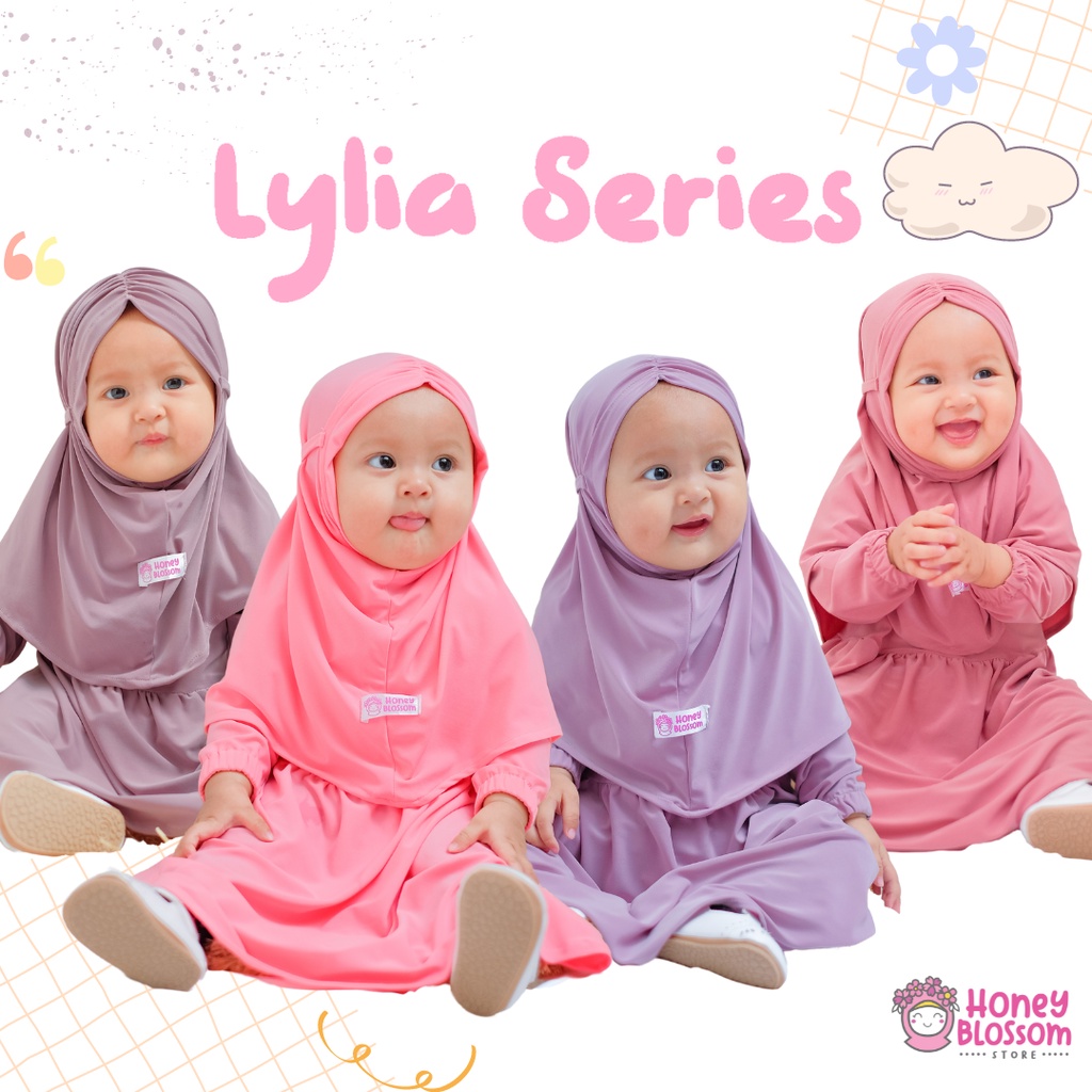 HoneyBlossom - gamis bayi polos cantik / gamis bayi perempuan 6 12 bulan lylia / gamis bayi