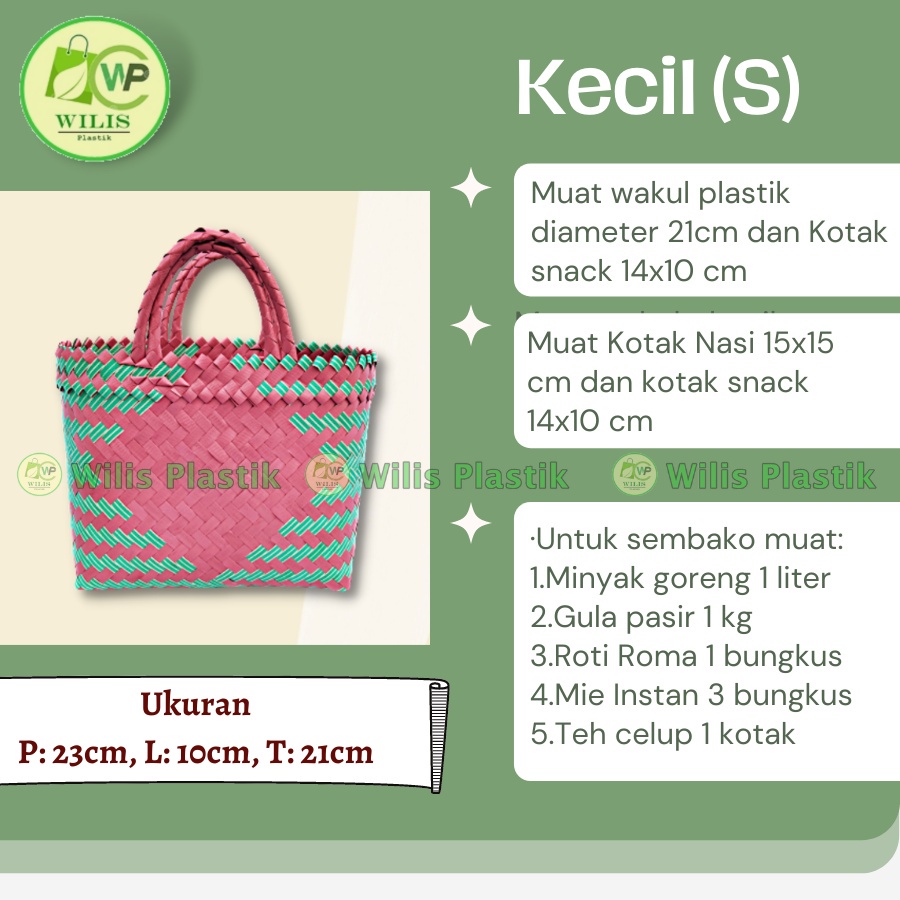 Tas Anyam Hampers READY STOCK Bahan Plastik Strapping Tebal untuk Parcel Souvenir Hajatan Jinjing