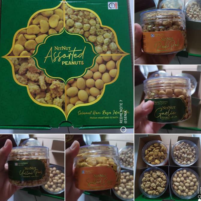 

Parcel Paket Kacang Mayasi Nit Nut Toples Assorted Peanut Asin Titanium.Store1
